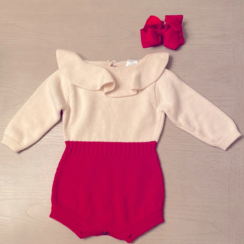 Christmas knit romper